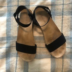 Roolee Black And Tan Platform Sandals 9